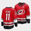 jordan staal hurricanes red 25th anniversary premier jersey