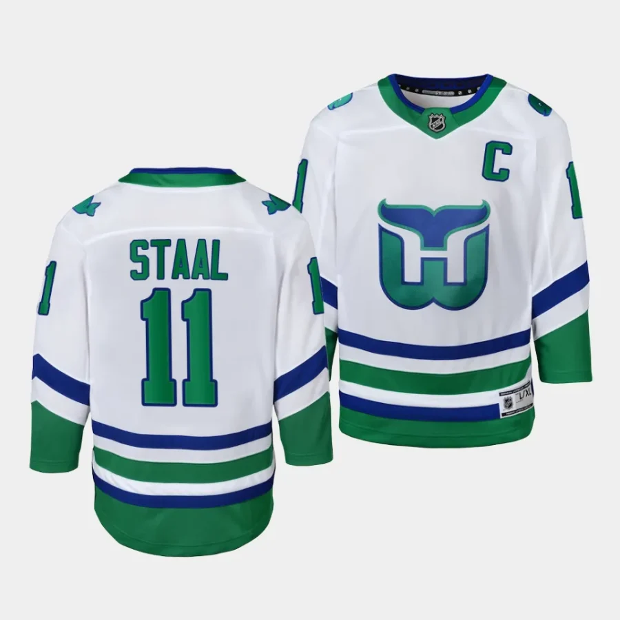 jordan staal hurricanes whalers youth whitereplica jersey