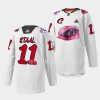 jordan staal hurricanes white 2023 kids day warmup jersey