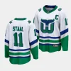 jordan staal hurricanes white whalers premier breakaway jersey