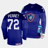 jordann perret france 2023 iihf world championship away blue jersey