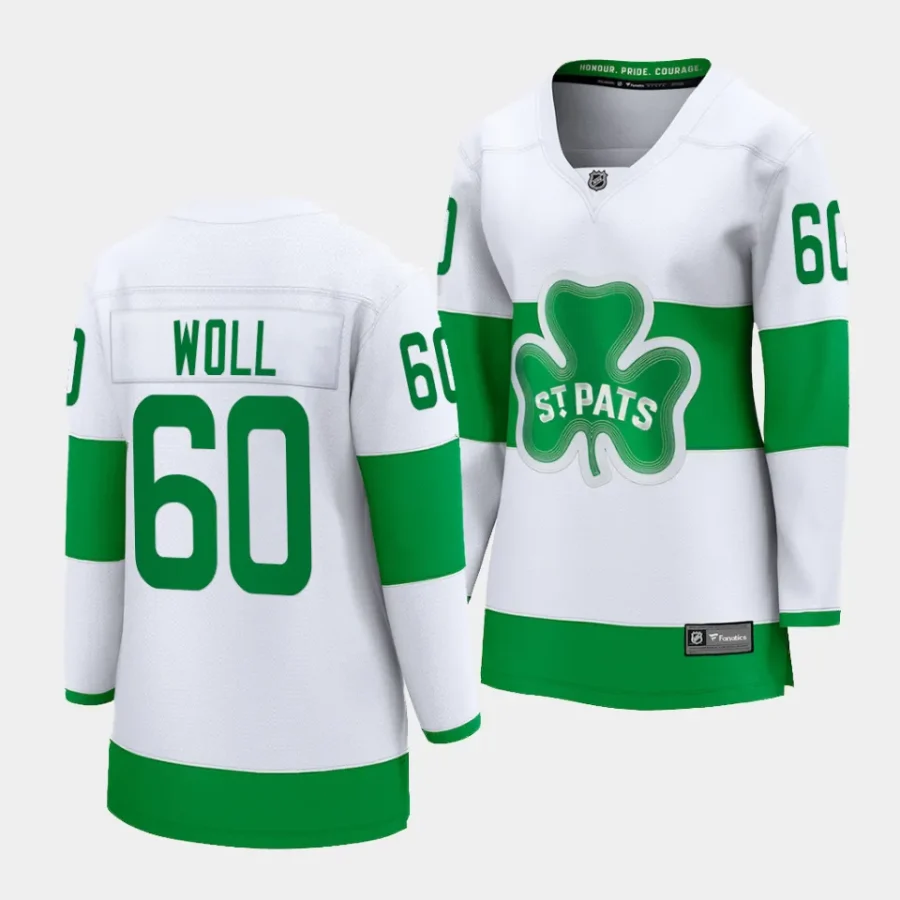 joseph woll maple leafs white 2024 st. patricks alternate premier womenjersey