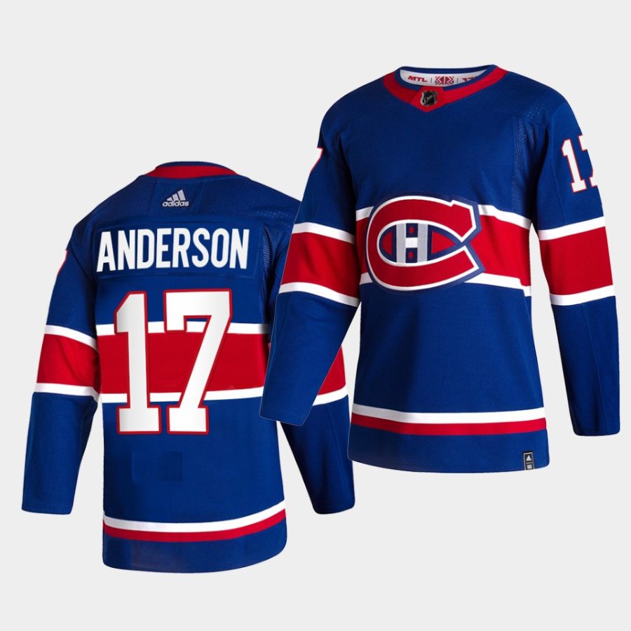 josh anderson canadiens royal 2021 reverse retro special edition authentic jersey