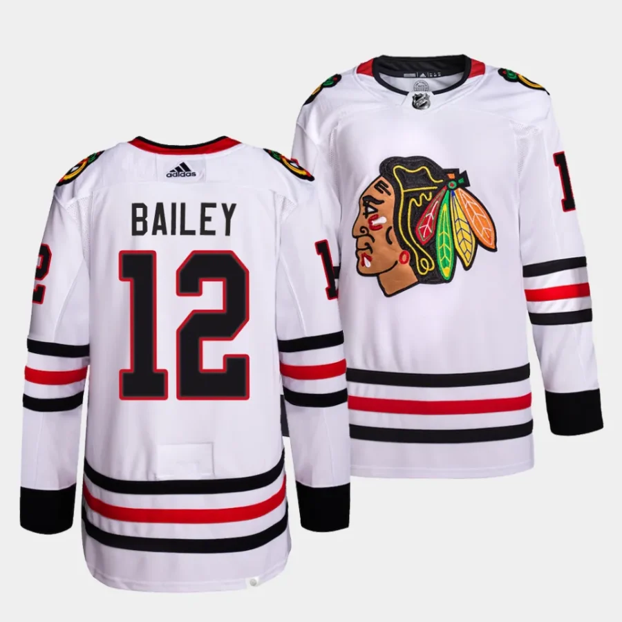 josh bailey blackhawks white away authentic pro jersey