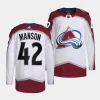 josh manson avalanche white away primegreen authentic projersey