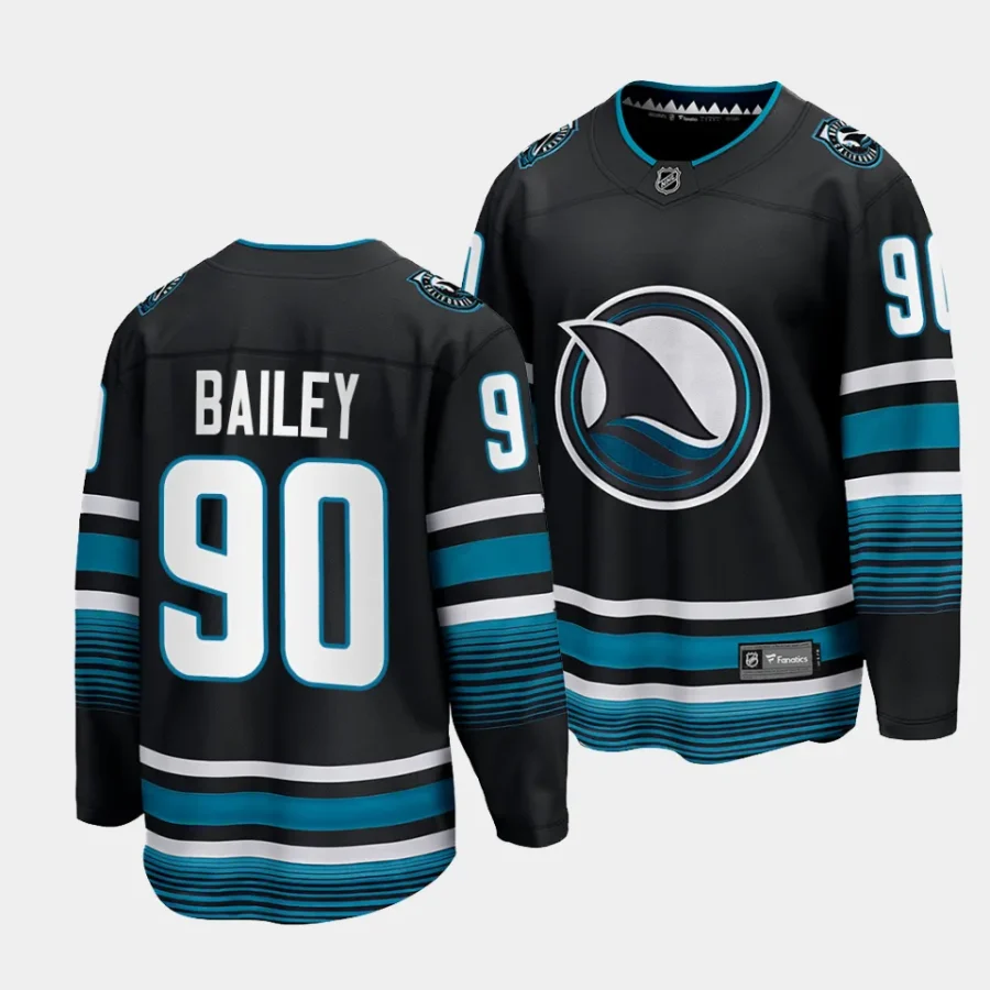 justin bailey sharks black 2023 24cali fin 3rd alternate breakaway player jersey