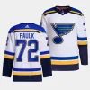 justin faulk blues white away primegreen authentic projersey