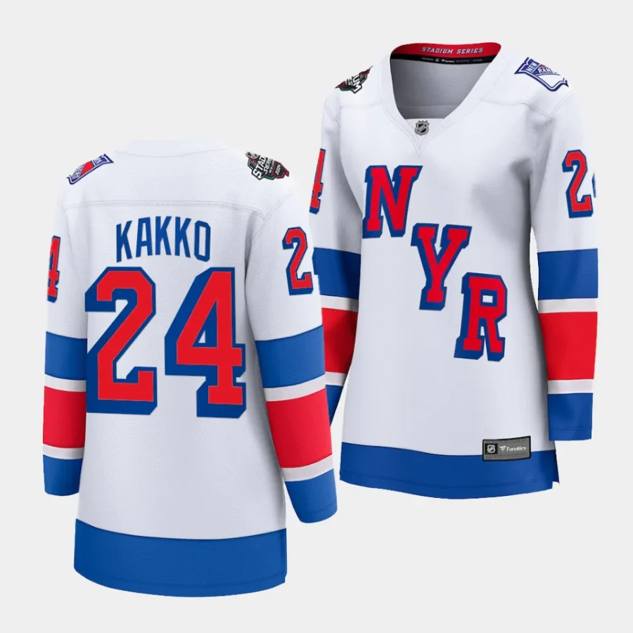 kaapo kakko rangers white 2024 nhl stadium series breakaway player womenjersey