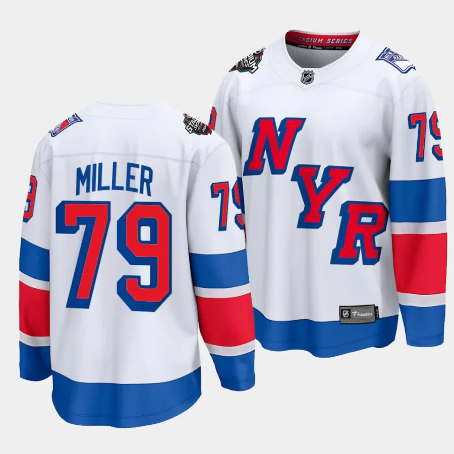 kandre miller rangers white 2024 nhl stadium series breakaway player jersey