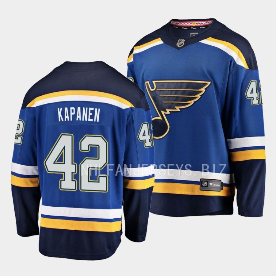 kasperi kapanen blues blue home breakaway player jersey