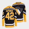 kasperi kapanen penguins black 2022reverse retro 2.0 authentic primegreen jersey