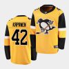 kasperi kapanen penguins gold alternate breakaway player jersey