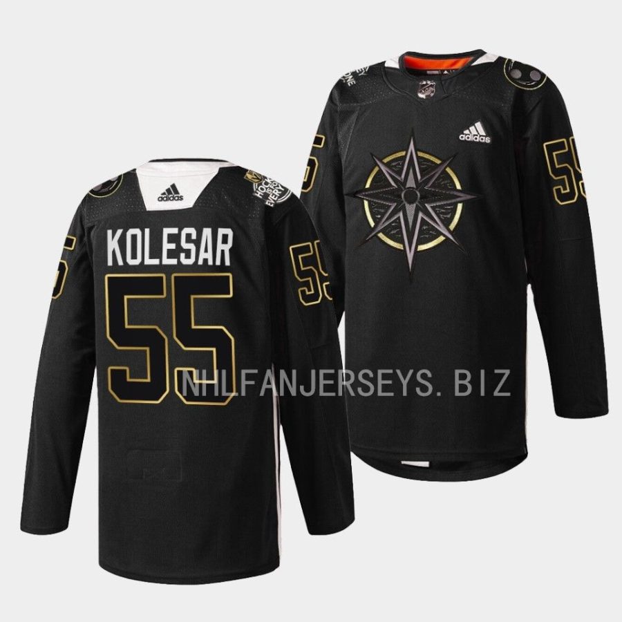 keegan kolesar golden knights warmups 2023black history night black jersey