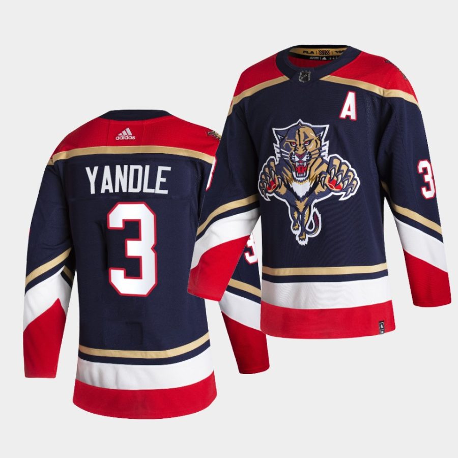 keith yandle panthers navy 2021 reverse retro authentic jersey