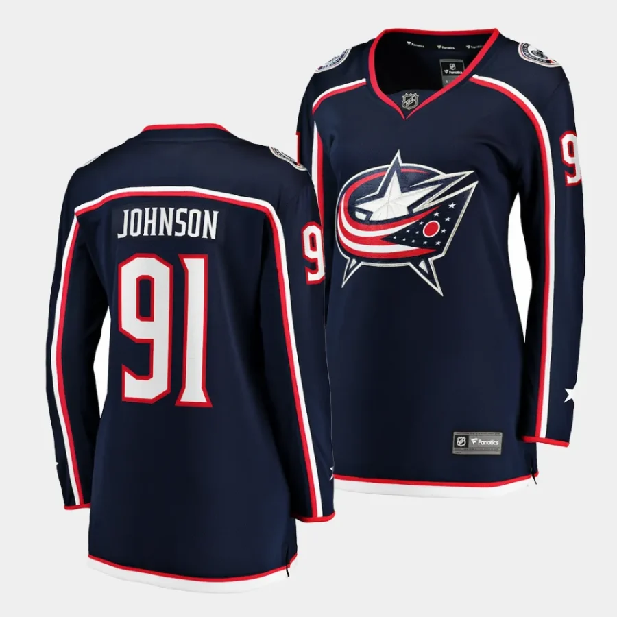 kent johnson blue jackets navy home women jerseys