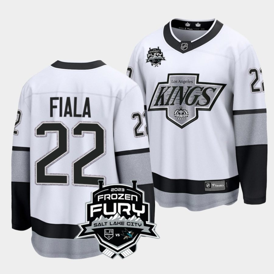 kevin fiala la kings white 2023 frozen fury alternate jersey