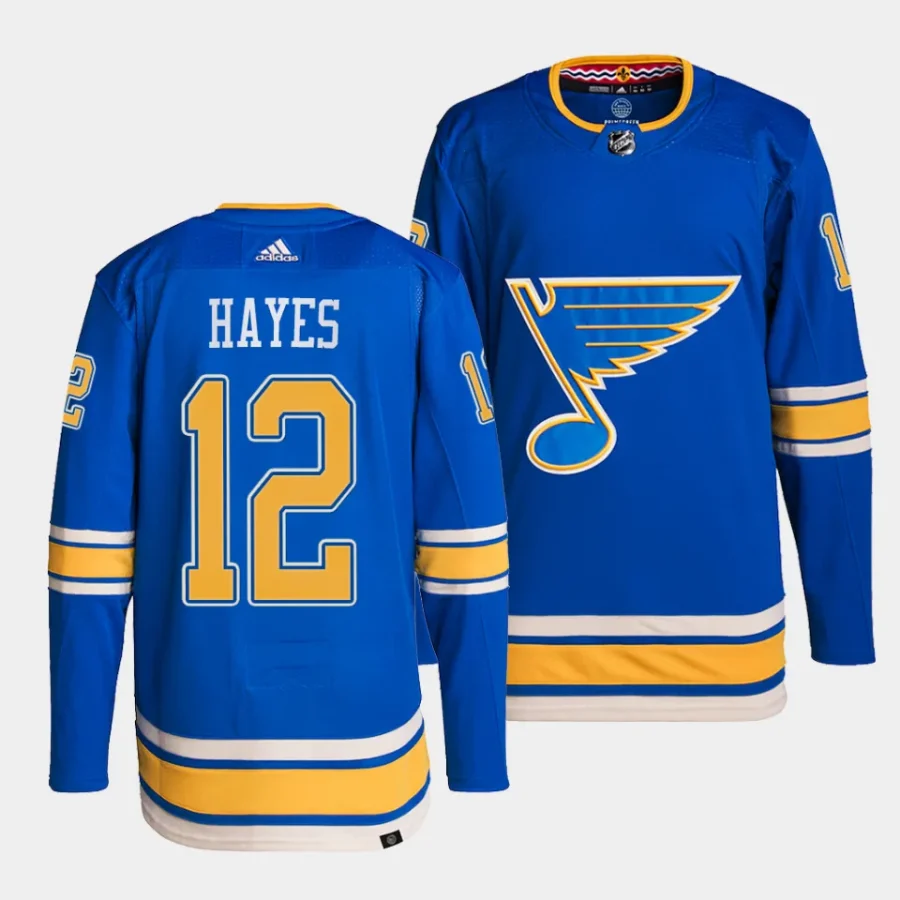 kevin hayes blues blue alternate primegreen authentic projersey