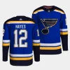 kevin hayes blues blue home primegreen authentic projersey