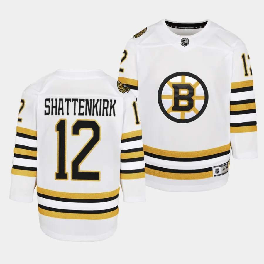 kevin shattenkirk bruins 2023 24100th anniversary youth white jersey