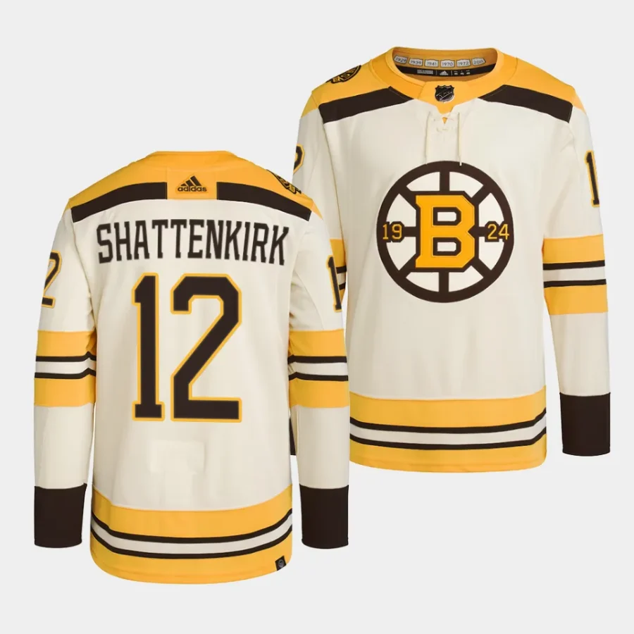 kevin shattenkirk bruins cream 2023 24100th anniversary primegreen authentic playerjersey