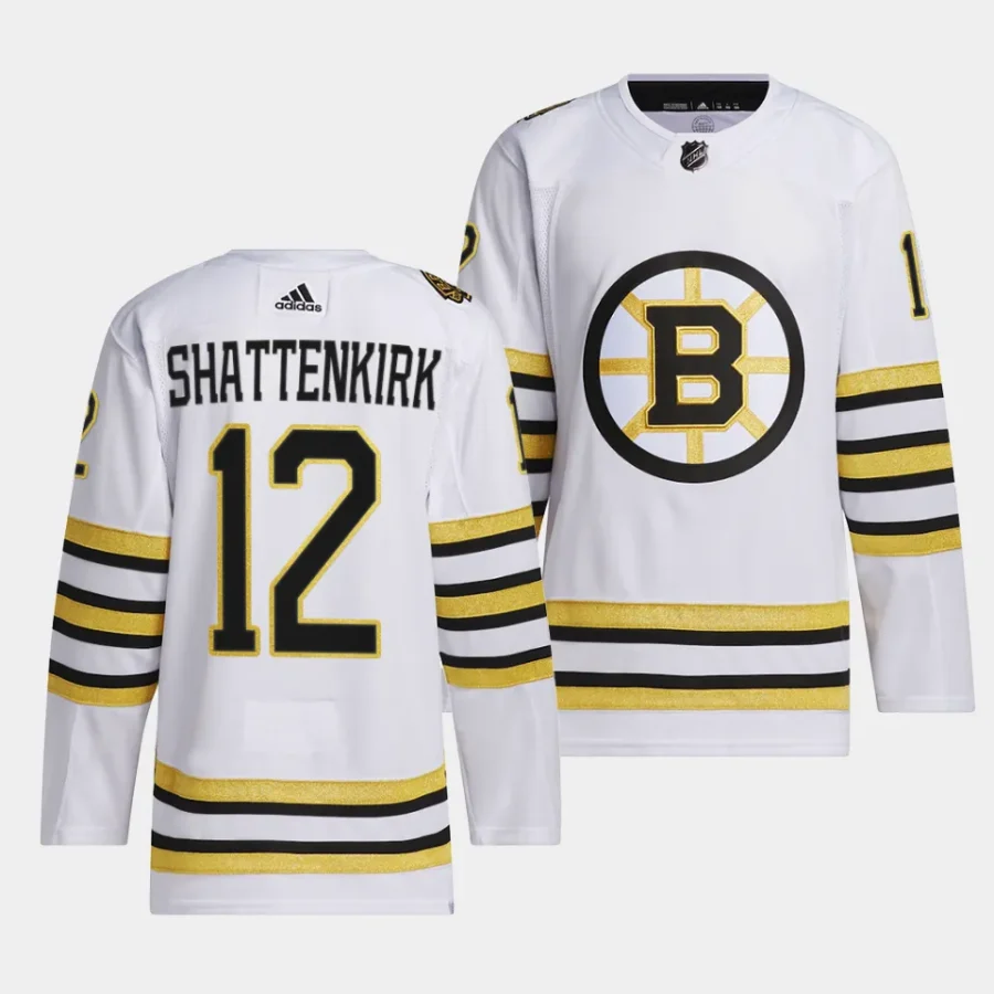 kevin shattenkirk bruins white 2023 24100th anniversary primegreen authentic playerjersey