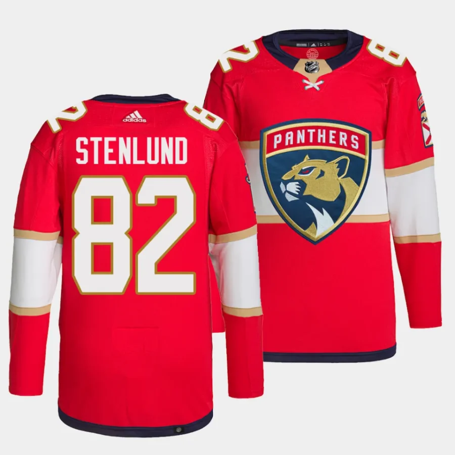 kevin stenlund panthers red home primegreen authentic projersey