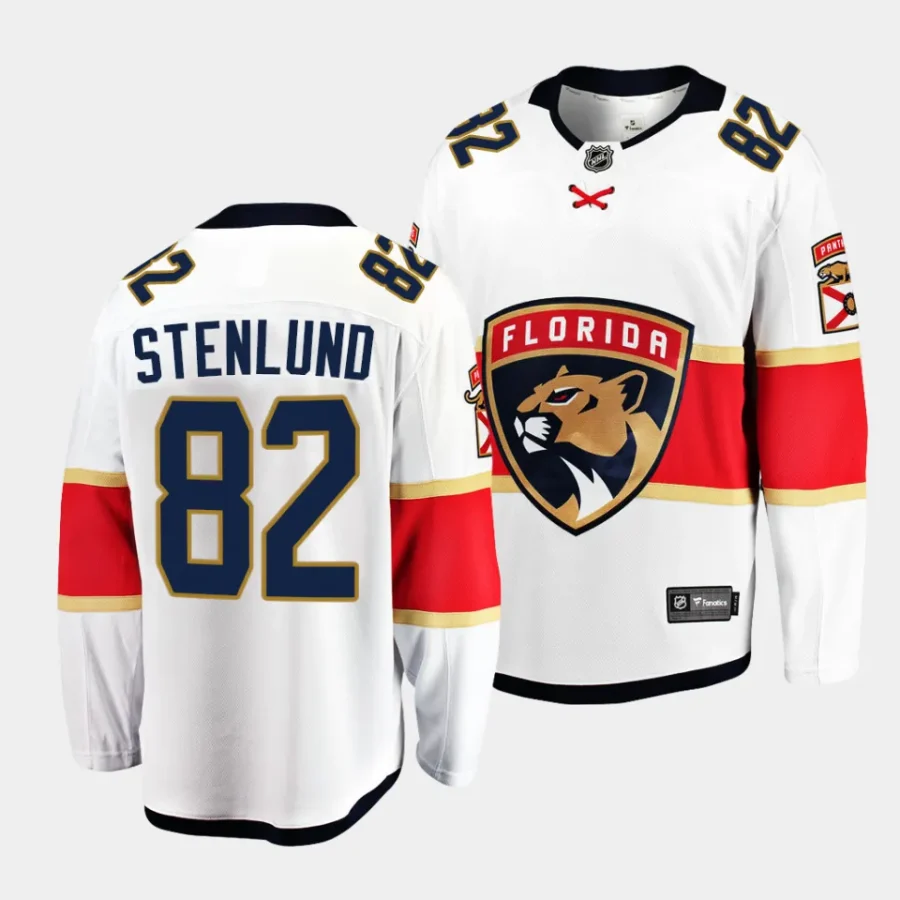 kevin stenlund panthers white away breakaway player jersey