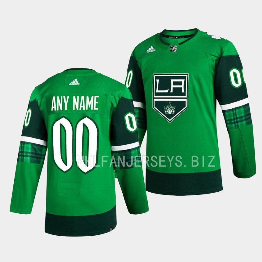 kings custom primegreen authentic green 2023 st. patricks day jersey