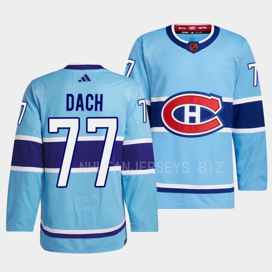 kirby dach canadiens blue 2022reverse retro 2.0 authentic primegreen jersey