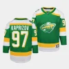 kirill kaprizov wild 2023 24alternate youth greenreplica player jersey