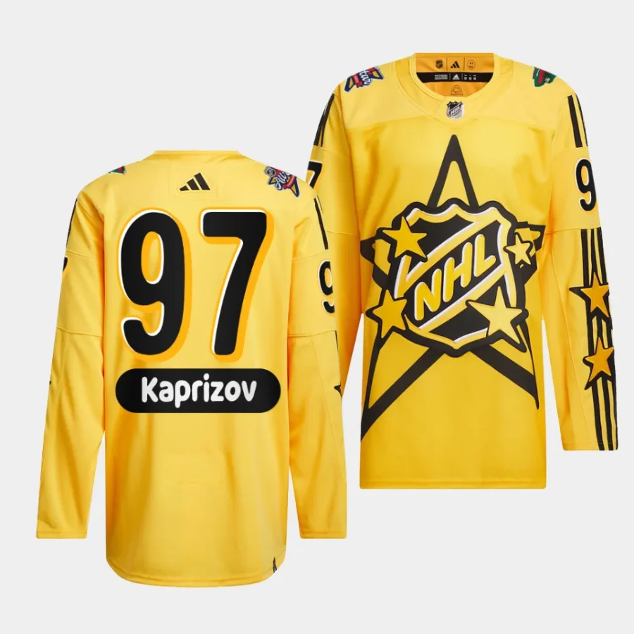 kirill kaprizov wild yellow 2024 nhl all star game drew house primegreen authenticjersey