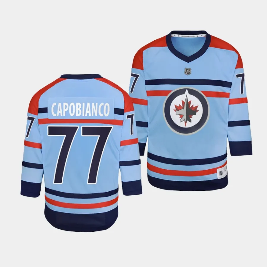 kyle capobianco jets 2023 24rcaf centennial youth light blue jersey