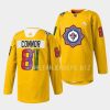 kyle connor jets gold 2023south asian heritage night warmup jersey