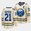 kyle okposo sabres cream 2022 heritage classic captain patch jersey