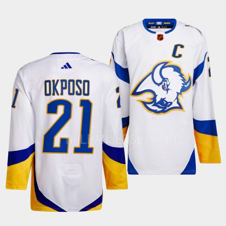 kyle okposo sabres white 2022reverse retro 2.0 authentic primegreen jersey