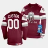 latvia custom 2023 iihf world championship maroon away jersey