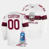 latvia custom 2023 iihf world championship white home jersey