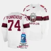 latvia ivars punnenovs 2023 iihf world championship white home jersey