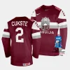 latvia karlis cukste 2023 iihf world championship maroon away jersey