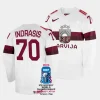 latvia miks indrasis 2023 iihf world championship white home jersey