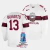 latvia rihards bukarts 2023 iihf world championship white home jersey