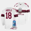 latvia rodrigo abols 2023 iihf world championship white home jersey