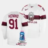 latvia ronalds kenins 2023 iihf world championship white home jersey