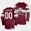 latvijas custom 2022 iihf world championship maroon away jersey