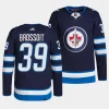 laurent brossoit jets navy home authentic pro primegreenjersey