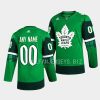 leafs custom primegreen authentic green 2023 st. patricks day jersey