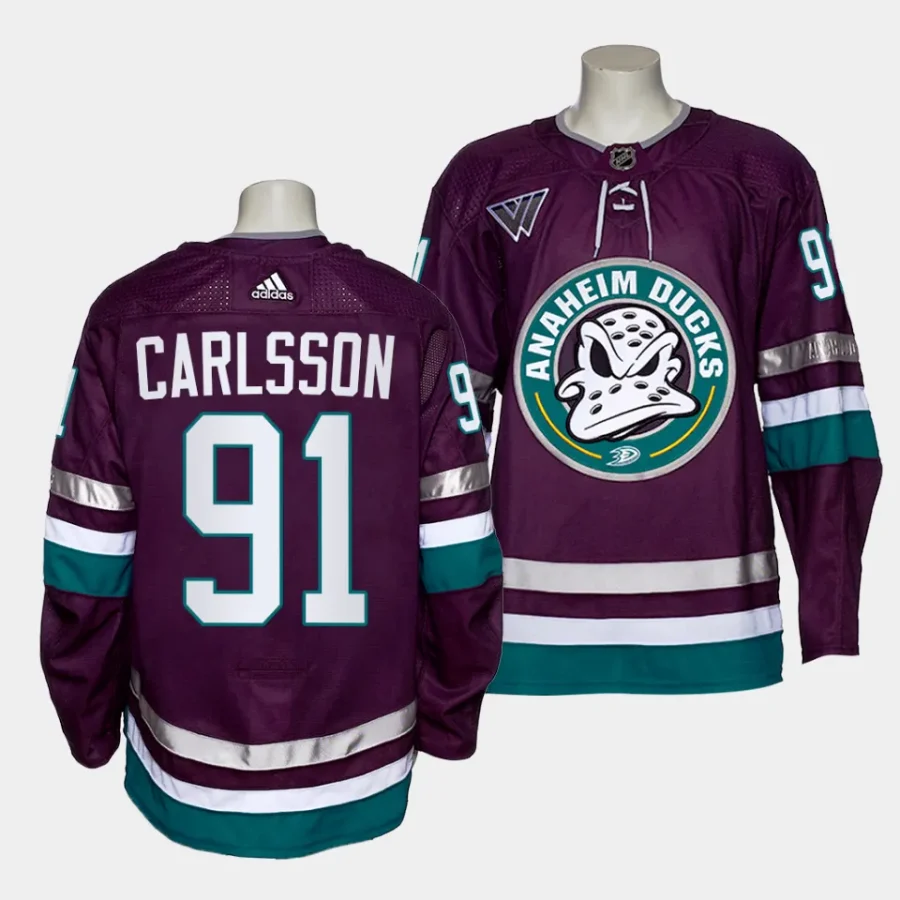 leo carlsson ducks navy alternate 30th season jersey