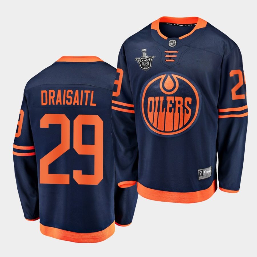 leon draisaitl oilers navy 2020 stanley cup playoffs alternate jersey