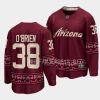 liam obrien coyotes garnet 2022 23desert night alternate premier breakaway jersey