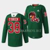 liam obrien coyotes warmup 2022howliday green jersey